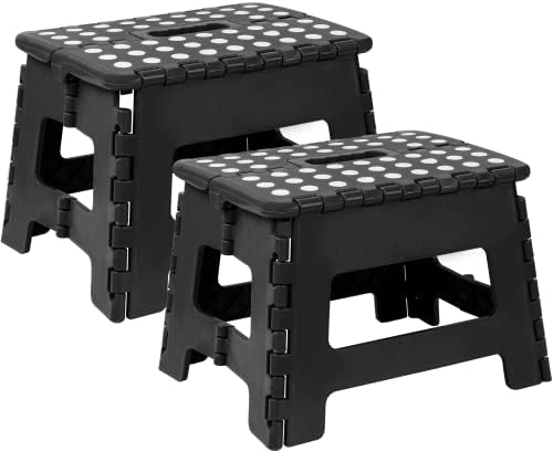 Utopia Home Folding Step Stool - 9 - Super Strong Foldable Step Stool - Lightweight For Kids & Adults with 300 lbs Holding Capacity - Great for Kitchen, Bathroom and Bedroom (Blue, 1)