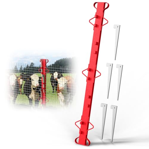 SDSNTE Woven Wire Fence Stretcher Bar - 4.4ft (Includes 5 Wedges) | Heavy-Duty Wire Fence Stretcher Tool for Easy Secure Fence Installation | Perfect for DIY & Professional Use