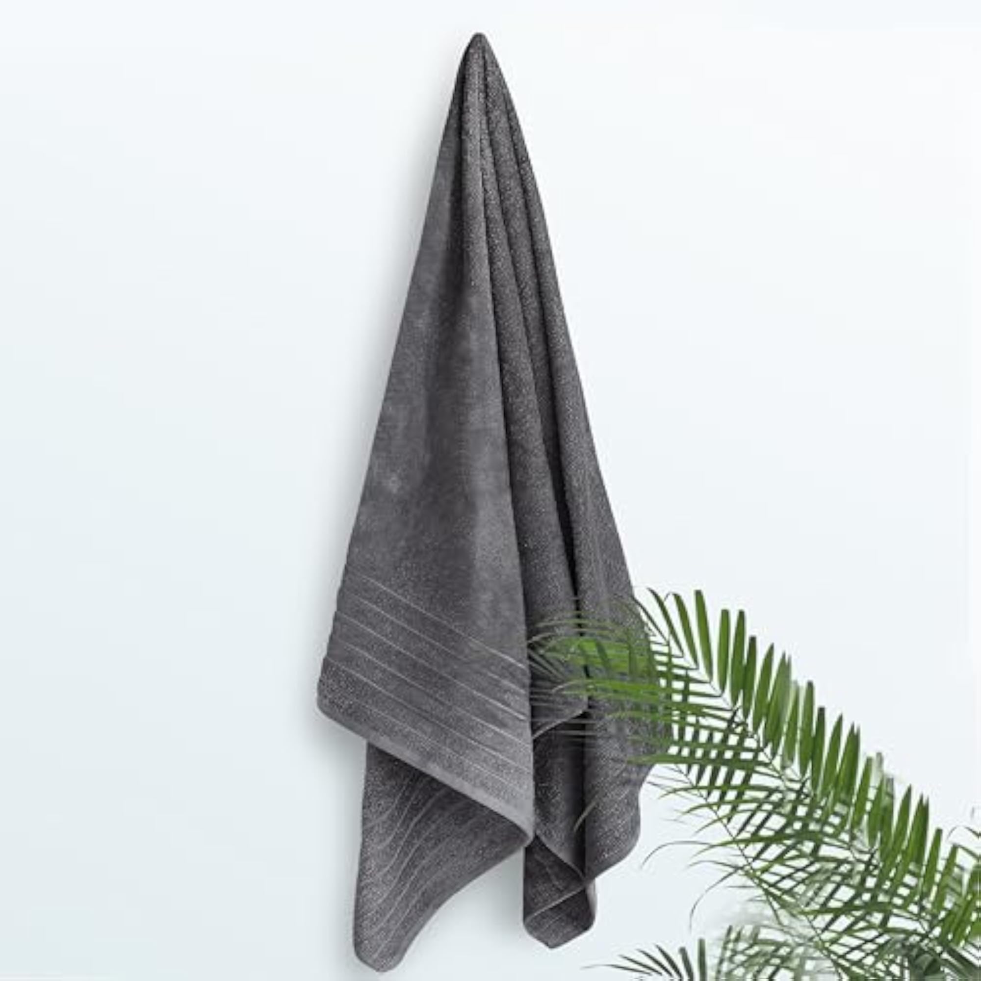 2 Piece Extra Large Bath Sheets, Cool Grey