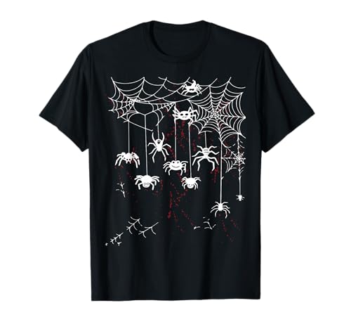 Spinnennetze Spinnen Gruseliges Halloween Kostüm T-Shirt