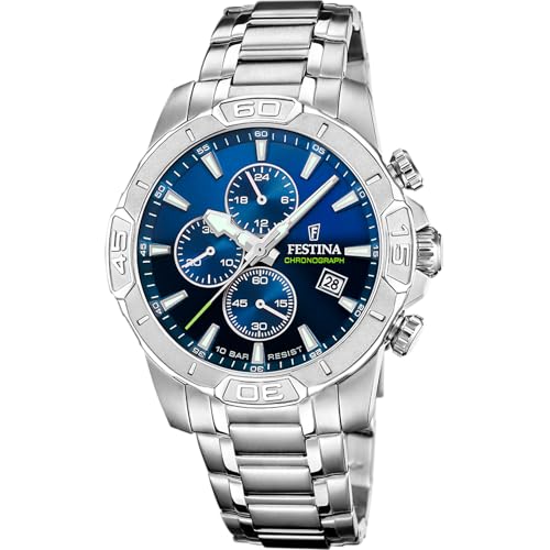 Festina Uhr Für Herren F20704/4 Timeless Chronograph Silber Edelstahl Case SilberEdelstahl Band