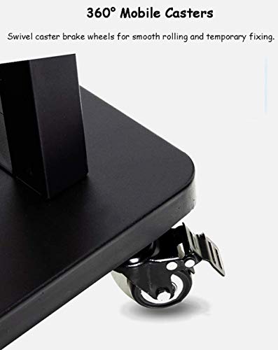 Soporte Universal Móvil para TV con Estantes, Regulable 32-65'' Negro miniatura 3
