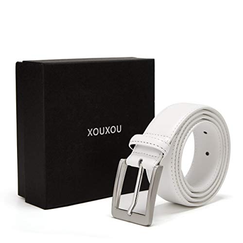 Image of XOUXOU Men's Casual Leather Jeans Belts Classic Work Business Dress Belt with Prong Buckle for Men