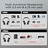 OneOdio Wired Over Ear Headphones Hi-Res Studio Monitor & Mixing DJ Stereo Headsets with 50mm Drivers and 1/4 to 3.5mm Jack for AMP Computer Recording Podcast Keyboard Guitar Laptop - Black #2