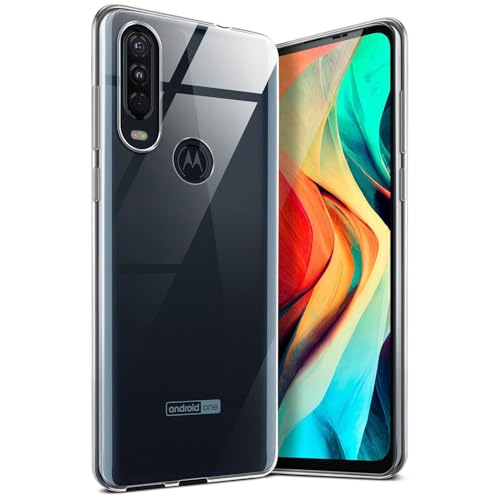 moex Aero Funda Compatible con el Motorola One Action. Funda Protectora para teléfono móvil Completamente Transparente, Hecha de Silicona Ultrafina, Cristal-Claro