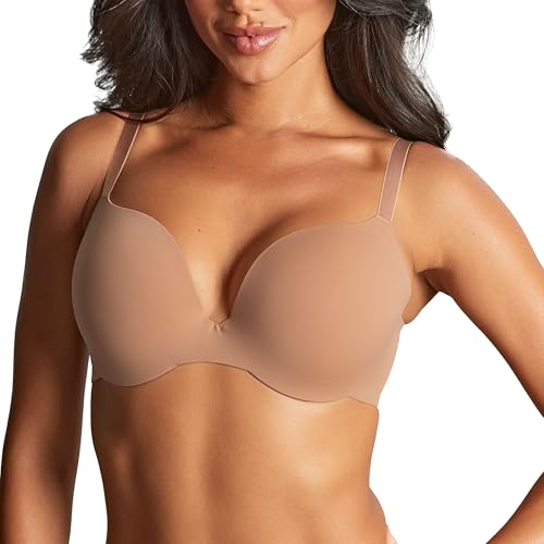 Panache Women's Underwire 365 Smooth & Seamless Plunge T-Shirt Bra | Deep V, No-Show Bra, Supportive & Comfortable Fit