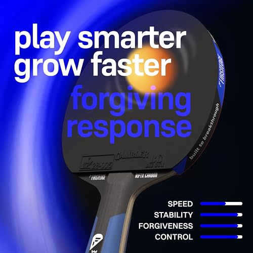 Image of RiftX Carbon ITTF Approved Table Tennis Racquet | Russian Basswood Blade with Carbon Layers & Kiri Core | Ergonomic Handle TT Bat | Controlled Attack + Spin Rubber | Table Tennis Racket