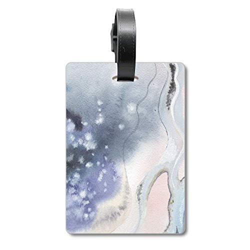 Carte à suspendre aquarelle et encre pour bagage au design premium