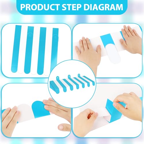 Image of 2 Piece Circus Awning Decoration 3D Carnival Tent Awning Wall Decorations for Circus Theme Party, Carnival Stand, Party Favors Supplies (Blue and White)