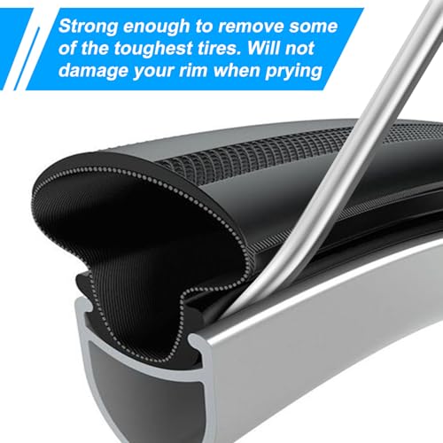 ptiysta Bicycle Tire Lever, Tire Spoon, Professional Tire Tool, Tire Lever, High-Grade Stainless Steel Tire Lever, Repair Bicycle Inner Tube, Best Tire Change Tool 4pcs