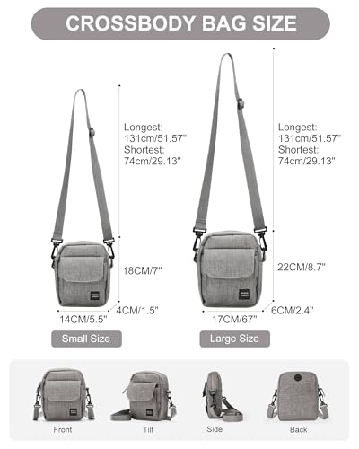 Image of BJLFS Small Crossbody Bag Side Shoulder Bag for Men Women, Travel Passport Wallet Bag, Small Neck Pouch Side Shoulder Bag