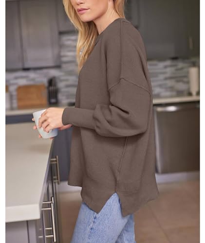 Image of SEMATOMALA Women's Oversized Plain Batwing Sweaters Fall Winter Crewneck Trendy Pullover Knit Jumper Tops