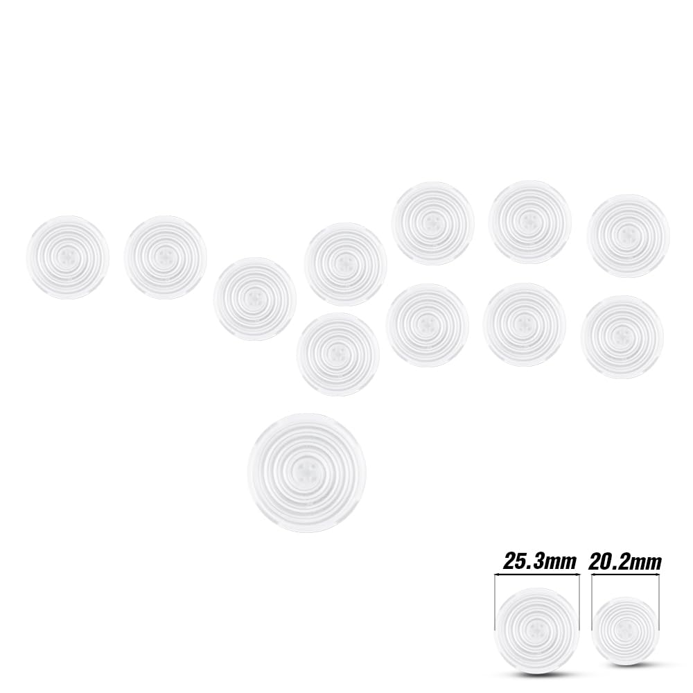 Hitbox Button Caps, Arcade Stick Replacement Button Caps for Mechanical PushButtons, for Kailh/Cherry/TTC/Akko Switches Caps, Arcade Button Accessories (White Button Caps 12pcs 24mm + 1pcs 30mm)