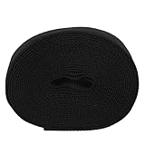 Yardenfun Nylon Schutzschlauch 5m Schwarz Wetterfeste Kabelabdeckung für Fahrradschloss Ketten Wiederverwendbarer Kettenschutz mit Verstellbarer Passform für Outdoor Kabelschutz