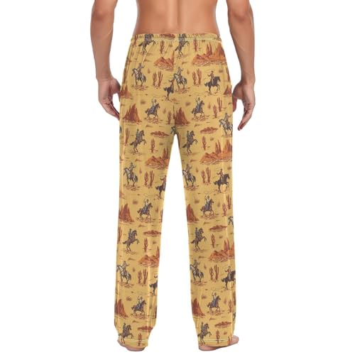Men's Pajama Pants Soft Comfy Sleep Lounge Pants Cartoon Pjs Bottoms with Pockets2