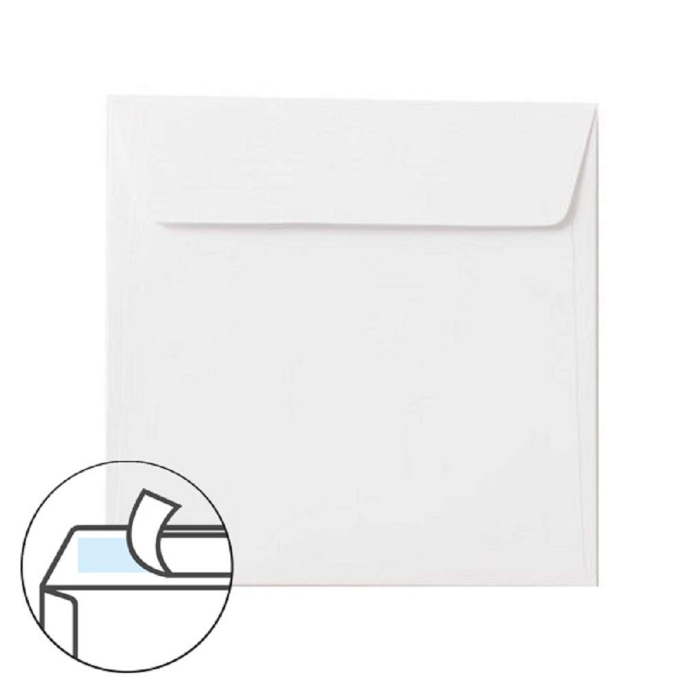 Kwadratowe koperty 160 x 160 mm, 16 x 16 cm z klejem, w zestawie 2 karty podarunkowe do podarowania, białe 1000 sztuk