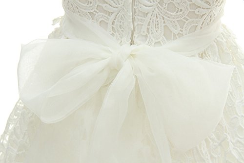 Coozy Baby Girl Special Occasion Dress 2Pcs Christening Baptism Gowns Girls Hollow Long Dress, Ivory, 0-6 Months #TOP6