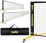 Portable Pickleball Net Set with Wheels, Regulation...