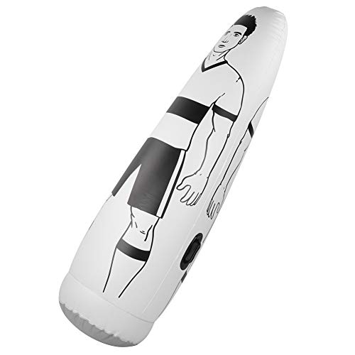 Saluaqui Inflatable Soccer Training Kick Defender Wall for Football Practice Equipment with Stereoscopic Design and Portable Side Handles (Single Wall)