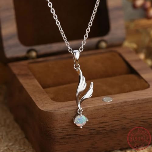 Collier opale blanche argent 925 bijou tendance pour vos soirées
