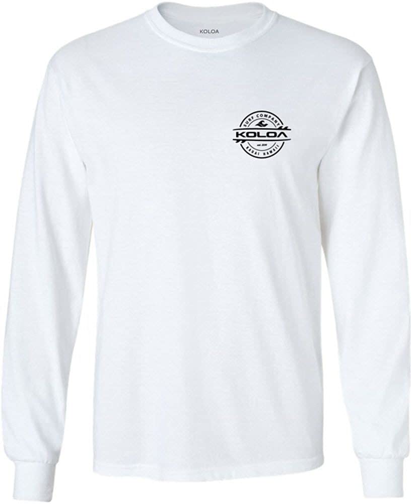 Joe's USA Koloa Long Sleeve Thruster Logo Heavy Cotton T-Shirts. Regular, Big & Tall