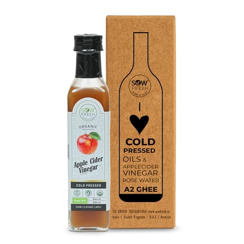 Image of Cold Pressed Apple Cider Vinegar Organic, ACV with Mother, No Sugar (250ml)