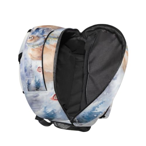 Sac à dos de voyage aquarelle Noël pour étudiants et écoliers - 5