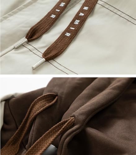 FTIMILD Mens Fake Two Pieces Windbreaker Spring and Fall Vibrant Color Block Coat Lightweight Jacket with Hood4