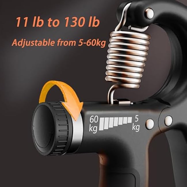 Strengthener Hand Grip Trainer Number Counter Forearm Finger Wrist Gripper Exerciser 5-60kg Adjustable Stretcher Squeezer Workout