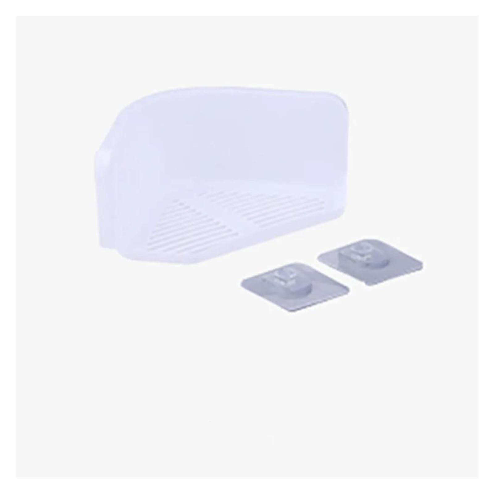 Scaffale angolare per bagno, senza punzonatura, potente mensola da parete per lavaggio cucina, condimenti, colore: bianco