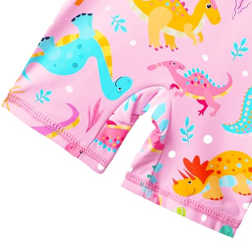 Image of HUAANIUE Toddler Girl Swimsuit Long Sleeve UPF50+ Sun Protection