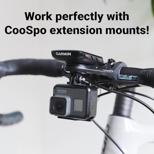 CooSpo Fahrradcomputer Halterung, Schnellspanner Halterung für Garmin, Wahoo, Fahrradcomputer, Kompatibel mit gopro, Out Front Radcomputer erweiterte Halterung