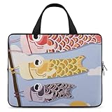 パソコンケース 10 12 13 15 17 インチ ノートPCケース こいのぼり 富士山 和風 水彩イラスト 耐衝撃 インナーバッグ 手提げカバン パソコンバッグ ラップトップスリーブ ノートパソコンケ ス PCバッグ タブレットケース 手提げ 衝撃吸収 通勤 通学 人気 ギフト