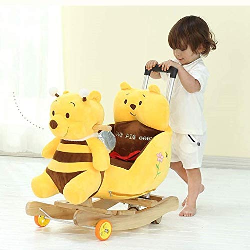 ZHANGYUEFEIFZ Schaukelpferd Plüsch Schaukeltier Pferd Rocking Horse Baby Trojaner Spielzeug Geschenk Kinderstuhl… – Bild 6