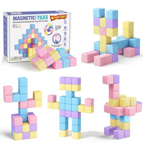 Image of Magnetic Blocks for Toddlers Ages 3-5 Macaron 1.21 Inches Magnetic Building Blocks for Kids Ages 4-8 Gifts Montessori Magnet Cubes Sensory Toys for 3+ 4 5 6 7 Year Old Girls Boys Birthday Christmas