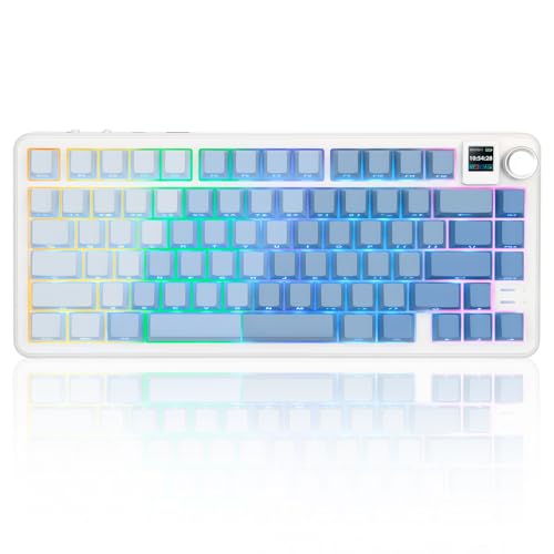 Rii Wireless Keyboard Mechanical Gaming Keyboard with TFT...