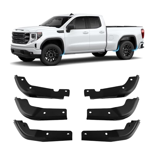 AUCERAMIC Front & Rear Mud Flap Delete Fit for 2019-2025 GMC Sierra 1500 2WD 4WD (Not for AT4X)