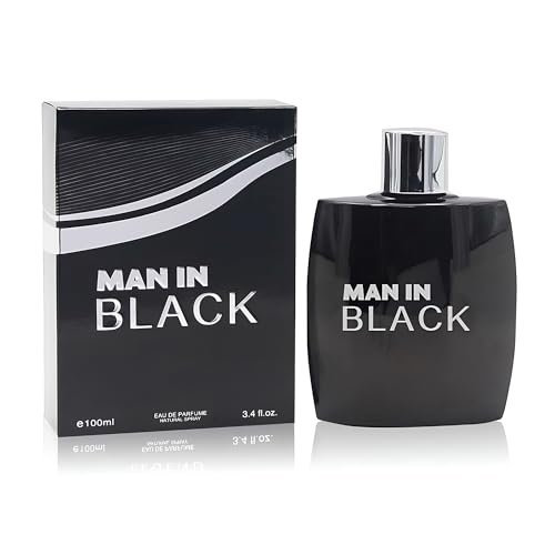 AFLUXE Man in Black Men's Perfume – Bold & Intense Fragrance with Spicy, Woody, and Amber Notes – Long Lasting Scent for Confident,Sophisticated Men