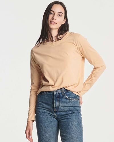 Real Essentials 4 Pack: Women's Cotton Classic-Fit Long-Sleeve Crewneck T-Shirt (Available in Plus Size)2