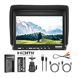 NEEWER F100 7inch 1280ｘ800 IPSスクリーンカメラフィールドモニターキット 2600mAh充電式リチウムイオンバッテリーパック、USBバッテリー充電器に付き DSLRカメラ/ビデオカメラに対応