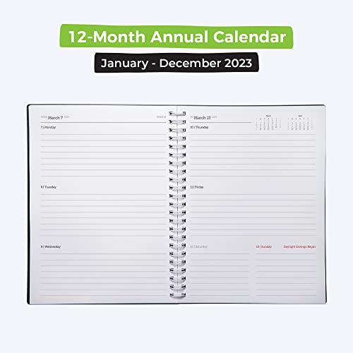 Walldeca 2023 Annual Weekly Planner, Weekly & Monthly Planner, Jan 2023 - Dec 2023 | Flexible Cover, Notes Pages, Twin-Wire Binding (2023) (2023 (8 X 6-Inch)) #TOP3
