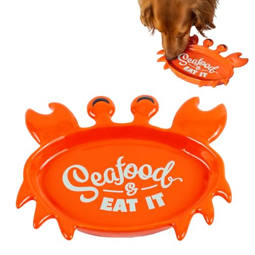 Small Dog Bowls Shallow Whisker Fatigue Food Bowl Dish for Cats and Small Dogs, Easy to Clean Pet Plate, Fun Feeding Platter – Crabby Cravings