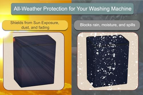 Image of Stylista Waterproof and Dustproof Polyester Washing Machine Cover Compatible for Godrej 10 Kg Semi-Automatic Top Loading WSEDGE NEO 100 5.0 PB3 SLGR, Blue