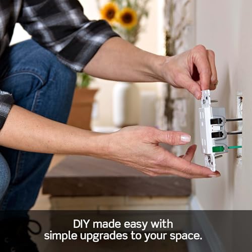 Image of Leviton Lever Edge 15 Amp Tamper-Resistant Duplex Wall Outlet, E5325-SW, White