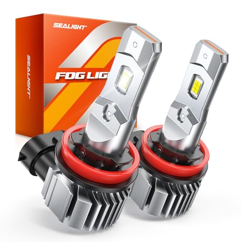 SEALIGHT H16 H8 H11 LED Fog Light Bulbs, 18000LM 800% Brightness 6500K Cool...