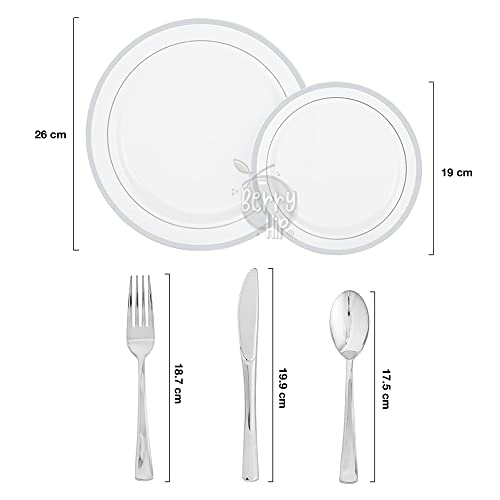 Lista de Cubiertos desechables elegantes para comprar hoy. 20 cubiertos desechables elegantes marca Berry Bloom (2)