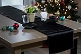 mds Pack of 10 Wedding 12 x 108 inch Satin Table Runner for Wedding Banquet Decoration- Black