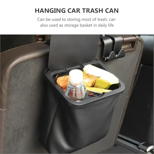 Cubo de basura de cuero y abs para coche con diseño elegante 7