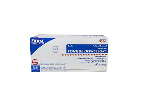 Image of Dukal - FBA 9004 6-Inch Tongue Depressors, 100 Count (Pack of 3)
