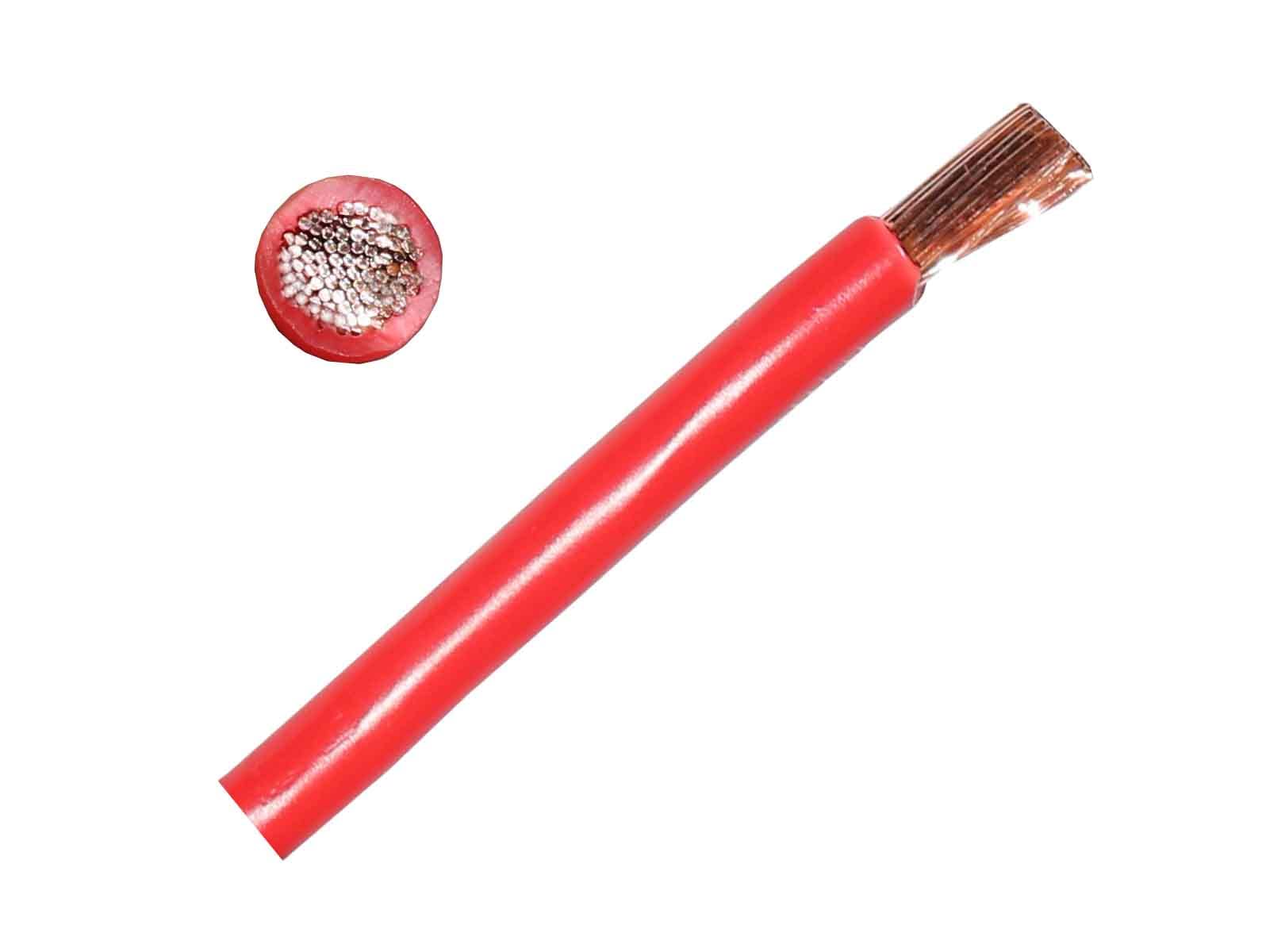 Thin Wall Cable Single Core 12v 24v 48v Black Red Round PVC Wire Auto Marine Solar Battery Power (10mm2 Red 70A, 20 Metre Coil)